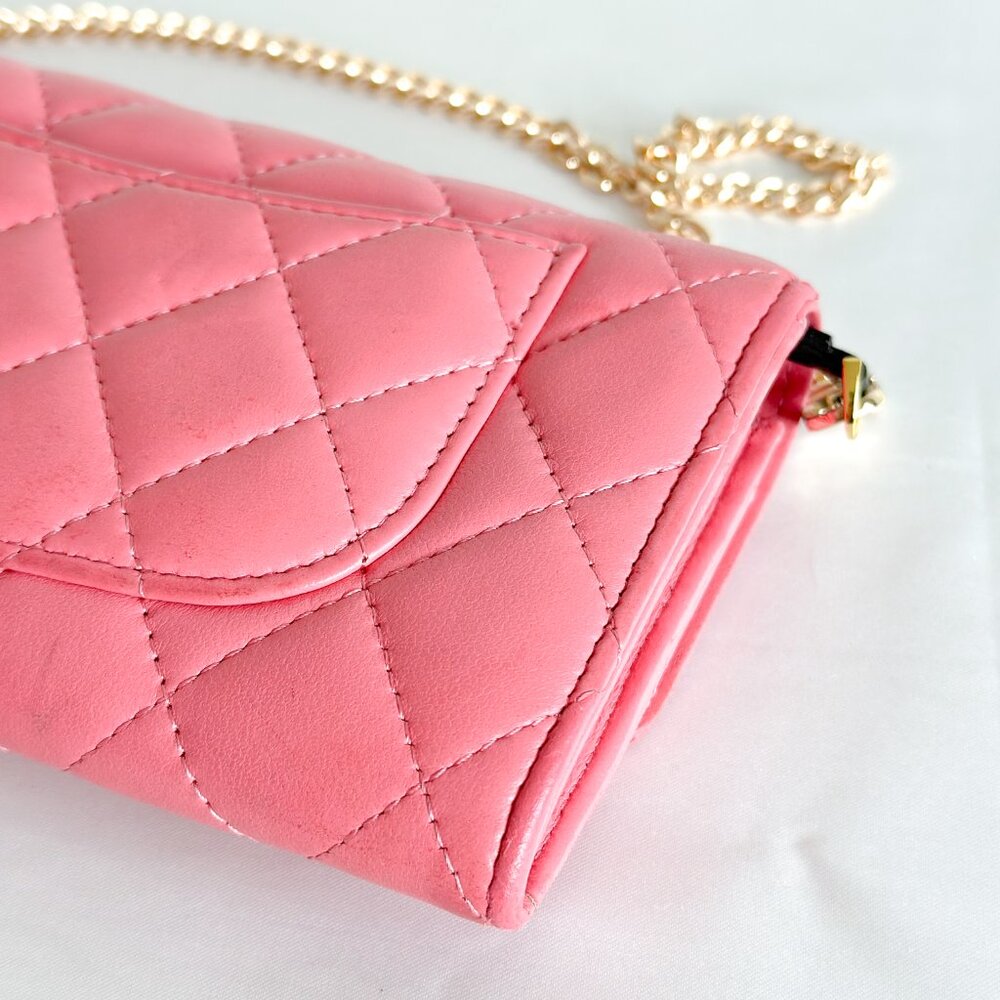 Chanel Classic Flap Wallet Pink Leather - Picture 5 of 16